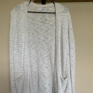 White knit cardigan